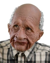 Grandpa Mask Old Man Balding Grandfather Crabby Halloween Costume Party MD1002 - £55.05 GBP