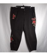 Torrid Pants Women&#39;s Size 24R Black/Floral Print Slim Leg Jeggings Casua... - $26.63