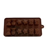 12 Cavity Silicone Bell, Star, Ribbon Chocolate Mold Baking Tray Mould - £11.25 GBP