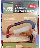STOREHOUSE 3-Pack Vacuum Storage Bags. Triple Your Storage Space. 3 Pack... - €12,88 EUR