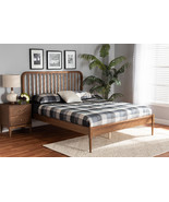 Marcin Walnut Brown Full Size Platform Bed - $10,855.15 MXN