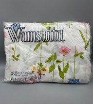 Vtg Wamsutta Queen Fitted Sheet 180 Thread Floral Wildflower Compose Mul... - $34.40