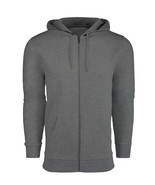 Men&#39;s Athletic Lightweight Fleece Zip Up Hoodie Charcoal Sweater Jacket - S - $27.06 CAD
