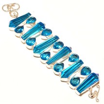 London Blue Topaz Gemstone Handmade Fashion Ethnic Bracelet Jewelry 8-9" SA 761 - £14.54 GBP