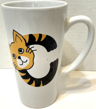 Fisher Home Products C Cat Tall Stoneware Coffee Tea Cup Mug 6&quot; - £9.95 GBP