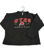 Vintage University Of Utah Utes Sweatshirt NCAA Crewneck Size L Black Re... - $1,221.03 MXN