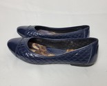 Born Womens Riley Ballet Flats Shoes Blue Patent Leather Slip On Quilted... - £18.98 GBP