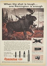 1959? Print Ad Remington Core-Lokt Bullets Bull Moose in Woods Bridgeport,CT - £14.30 GBP