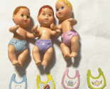 VTG Rare Baby Krissy Dolls Mattel dollhouse Barbie Doll w diapers bibs l... - $34.60