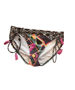 No Boundaries L Bikini Bottoms Swimsuit Tribal Print Tassel Swimwear Sid... - $20.81 CAD