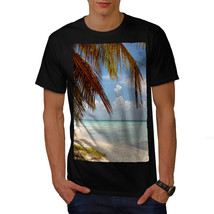 Sunny Sandy Beach Shirt Palm Trees Men T-shirt - £10.22 GBP