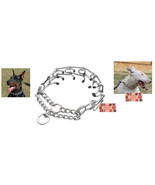 MEDIUM DOG CHOKE PRONG Pinch Rubber Tip No-Pull TRAINING 18&quot; COLLAR Adju... - $19.99