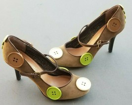 Mootsies Tootsies “Moitgirl” Mary Jane Pumps Embellished Buttons 6.5 Vegan - $41.79