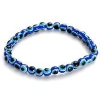  2018 Fashion 4 6 8mm Blue Resin Beads Beaded Bracelet Turkish style Charm Blue  - $9.95