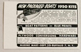 1950 Print Ad Marine Mart Packaged Boat Kits Plywood Buffalo,NY - $8.17