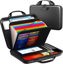 Fireproof Accordion File Organizer with Secure Lock - Portable Document ... - $74.20