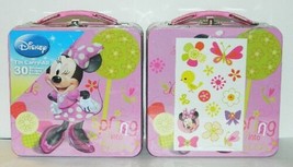 Walt Disney Minnie Mouse Carry All Sticker Tin Tote Lunchbox NEW SEALED - $7.84