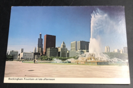 1979 Chicago&#39;s Buckingham Fountain at Late Afternoon Postcard Aero Illin... - £7.60 GBP