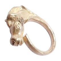 Authentic! Hermes Silver Horse Cheval Band Ring - $950.00