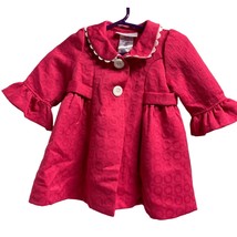 Bonnie Baby Infant Baby Girls Size 3 6 months Pink Jacket Fancy Dressy R... - £9.61 GBP