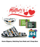 Mother&#39;s Day Pack Home Slippers Mask and Rich Mineral Nettle and Thyme S... - £20.19 GBP
