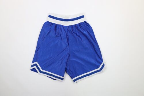 Primary image for Vtg 90s Streetwear Womens Small Blank Striped Basketball Shorts Royal Blue USA