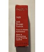 Clarins Joli Rouge Velvet Matte &amp; Moisturizing Lipstick 3.5g 0.1Oz 742V New - $17.81