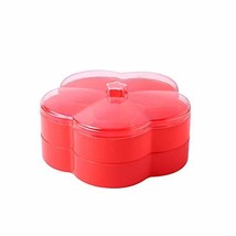 Plastic Party Snacks Serving Tray Appetizer Plates Snack Bowls with Lid ... - $26.72