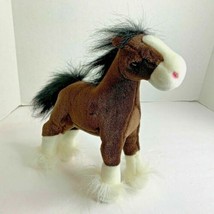 Gund Dale Brown clydesdale White Nose Paws 10 in lgth plush stuffed anim... - $11.87