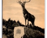 The Elk Monument Mohawk Trail Massachusetts MA UNP Collotype Postcard R29 - $2.92