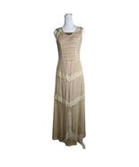 altar'd state Women's Tank Dress Taupe Lace Tie Back Camisole Size Small... - $54.74