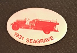 1931 Vintage Seagrave Fire Engine Celluloid Pin Hook Ladder Pinback - £22.51 GBP