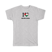 I Love Western Sahara : Gift T-Shirt Flag Heart Country Crest Expat - £19.51 GBP