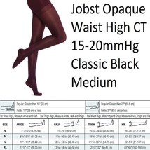 Jobst 115221 Opaque Waist High CT 15-20mmHg Classic Black Medium - £45.55 GBP