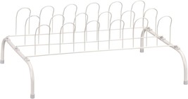 Household Essentials 9-Pair Wire Shoe Rack, White - £31.26 GBP