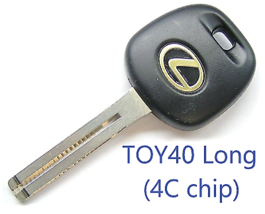 Lexus TOY40BT4 LONG Transponder Key ES LS CS 97 98 99 00 TOY40 4C chip U... - £6.37 GBP