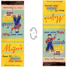 Vintage Matchbook Cover Meijer&#39;s Grocery store Dutch boy 1950s Michigan - £10.19 GBP