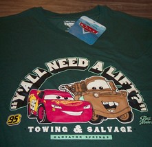 Walt Disney CARS Lightning Mcqueen  &amp; Mater T-Shirt MENS LARGE NEW w/ TAG - $19.80
