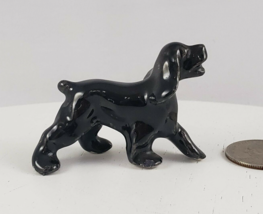 RARE Hagen Renaker All Black Cocker Spaniel Dog Figurine No Newspaper Figurine - £43.88 GBP