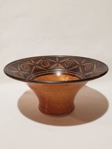 Glenn Woods Pottery Boys Glazed Brown Flared Bowl Vase Signed 2003 Studi... - £59.17 GBP