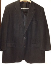  Brooks Brothers Men Blazer Spot Jacket Coat 2-Button Camel Hair Black Sz:46 Reg - £161.58 GBP