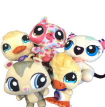 5 LPS Littlest Pet Shop Plush Chipmunk Bunny Siamese Cat 2 Ducks 2007 2008 - £27.88 GBP