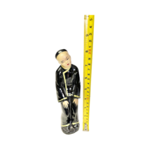 Hand painted Asian Man Porcelain Figure Figurine Black - $29.99