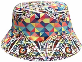 Mayan Calendar All Over Print Bucket Hat Boonie Cap Sublimated Tribal Geometric - £6.69 GBP