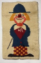 Vintage Mid Century Danish Ege Rya Shag Rug Clown Tapestry Wall Hanging ... - £106.89 GBP