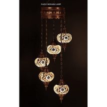 LaModaHome Mosaic Chandelier,Mosaic Lamp,Turkish Lamp,Moroccan Lantern - £156.71 GBP