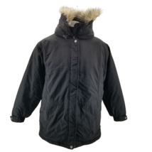 Eddie Bauer Goose Down Parka Faux Fur Hood Black Winter Coat Women&#39;s XXL - £85.83 GBP