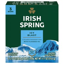 Irish Spring Bath Bar, Icy Blast 3.75 Oz, 3 x 3.75 oz bars - £15.17 GBP