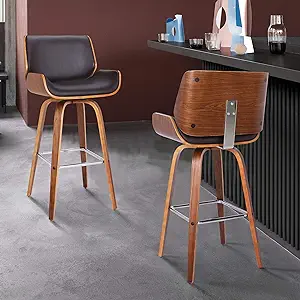 Chasez Barstool, Brown Faux Leather - $285.99
