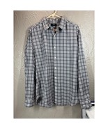 Theory Shirt Mens Dark Gray Plaid Sylvain Skader Dress Button Up Size XL - $34.95 CAD